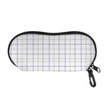 White Grey And Purple Tattersall Print Glasses Case
