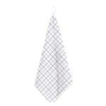 White Grey And Purple Tattersall Print Hand Towel