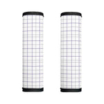 White Grey And Purple Tattersall Print Handle Covers