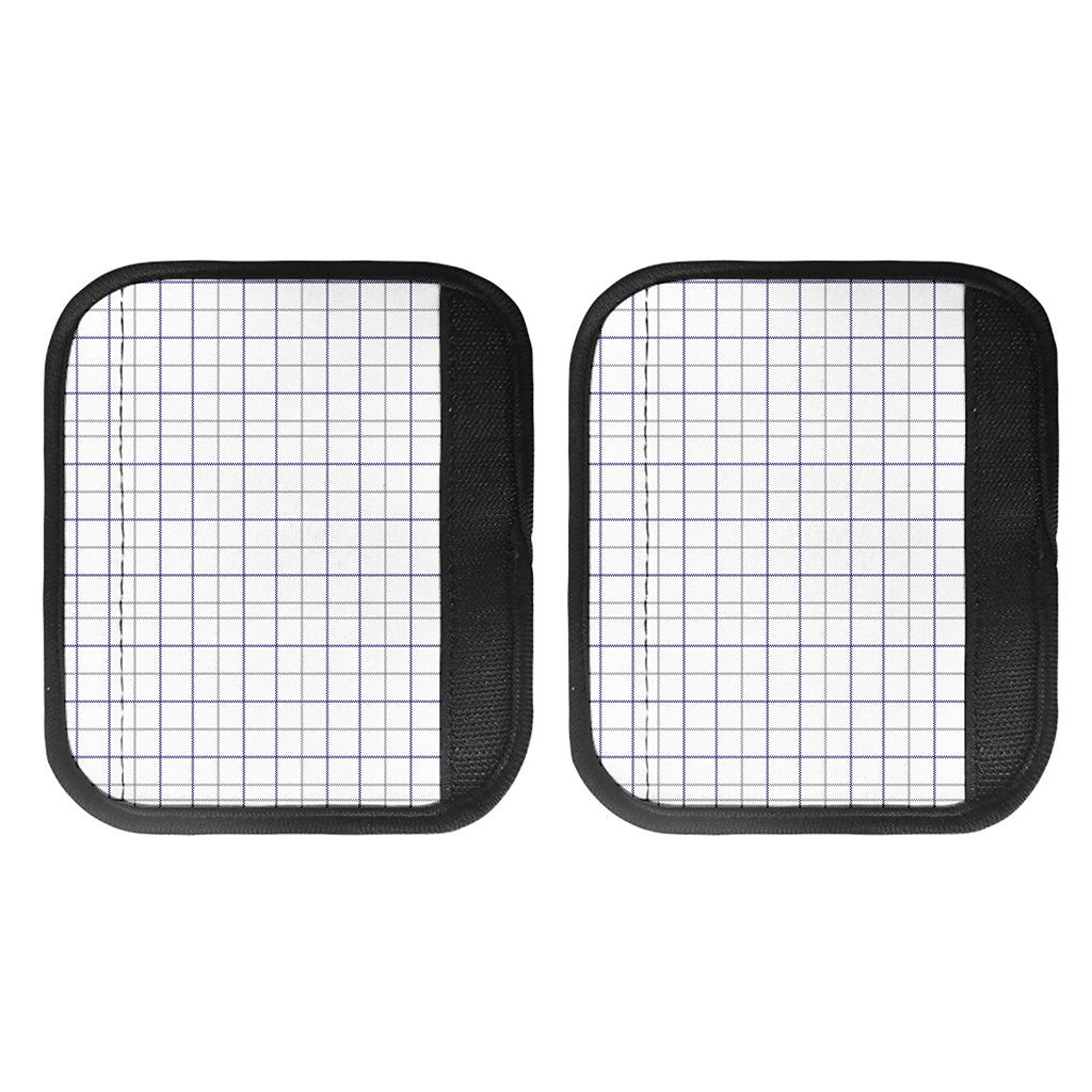 White Grey And Purple Tattersall Print Handle Covers