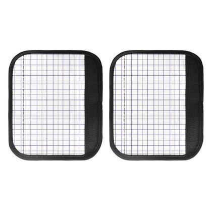 White Grey And Purple Tattersall Print Handle Covers