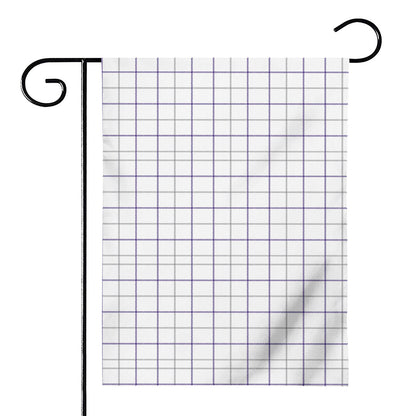White Grey And Purple Tattersall Print House Flag