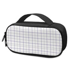 White Grey And Purple Tattersall Print Insulin Cooler Travel Case