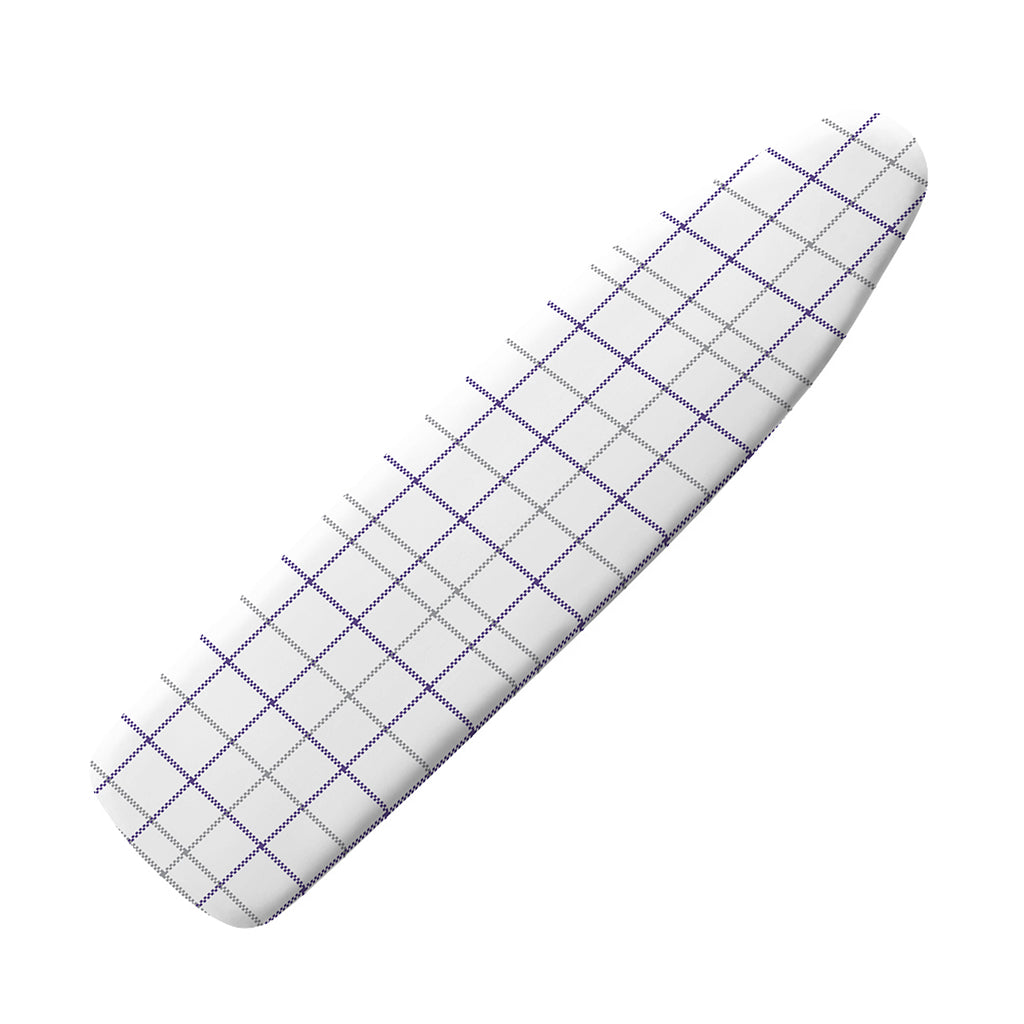 White Grey And Purple Tattersall Print Ironing Board Cover