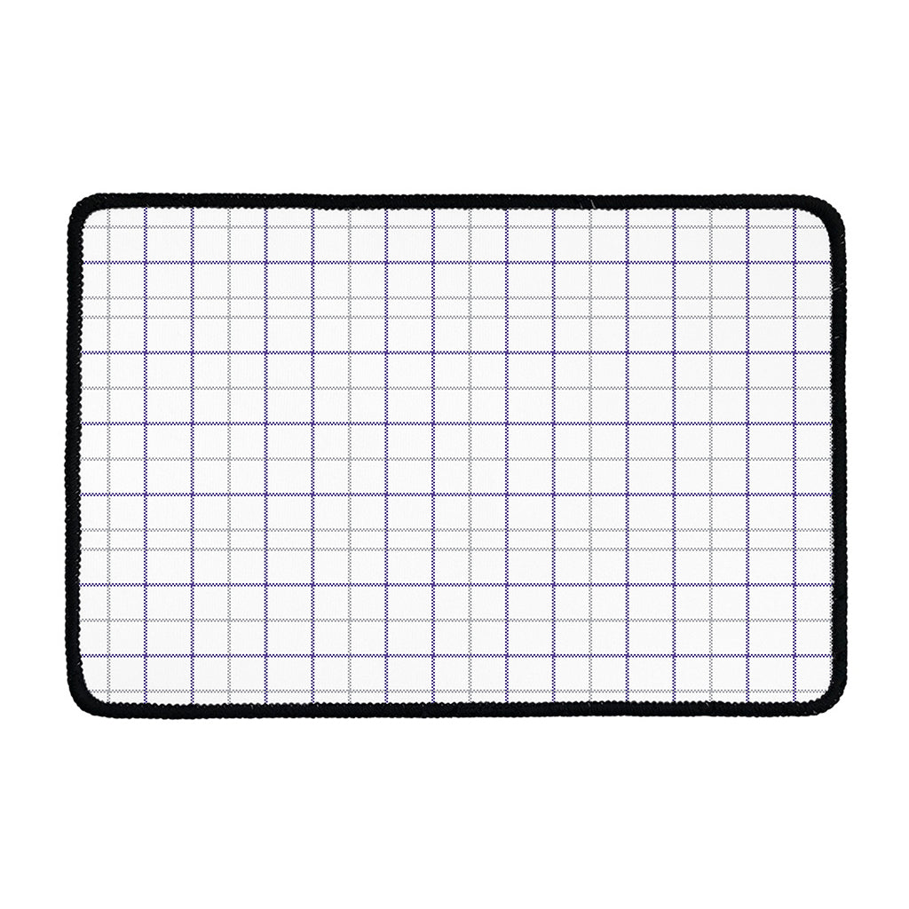 White Grey And Purple Tattersall Print Kitchen Mat