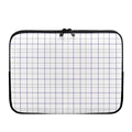 White Grey And Purple Tattersall Print Laptop Sleeve