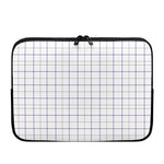 White Grey And Purple Tattersall Print Laptop Sleeve