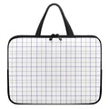 White Grey And Purple Tattersall Print Laptop Sleeve With Handle