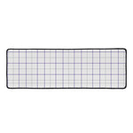 White Grey And Purple Tattersall Print Long Kitchen Mat