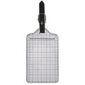 White Grey And Purple Tattersall Print Luggage Tag