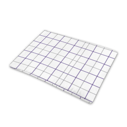 White Grey And Purple Tattersall Print Pet Cooling Mat Cover