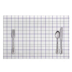 White Grey And Purple Tattersall Print Placemat