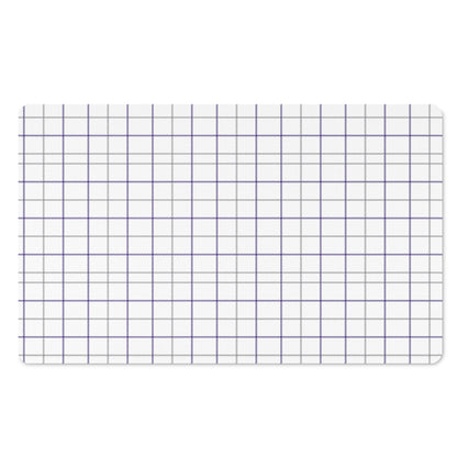 White Grey And Purple Tattersall Print Polyester Doormat