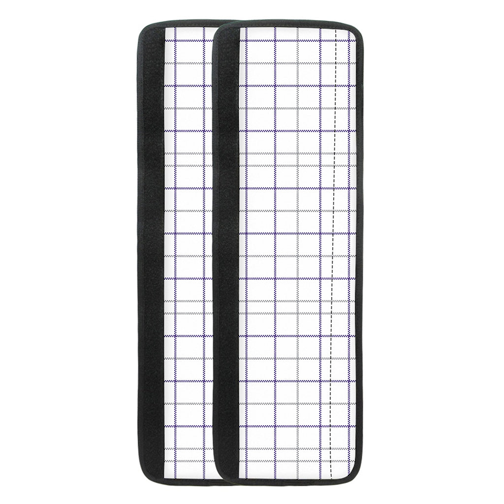 White Grey And Purple Tattersall Print Refrigerator Handle Covers