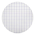 White Grey And Purple Tattersall Print Round Blanket