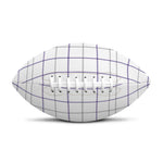 White Grey And Purple Tattersall Print Rugby Ball