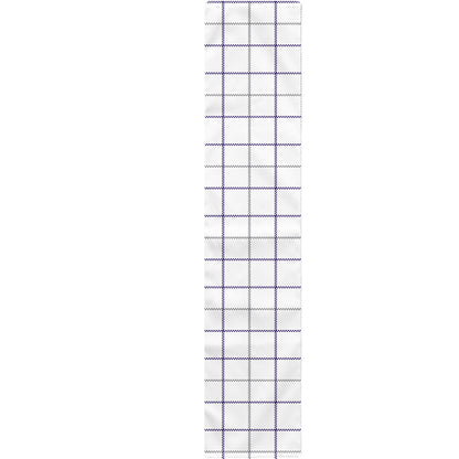 White Grey And Purple Tattersall Print Table Runner