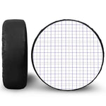 White Grey And Purple Tattersall Print Tire Cover