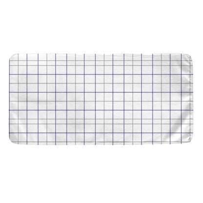 White Grey And Purple Tattersall Print Towel
