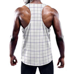 White Grey And Purple Tattersall Print Training Tank Top