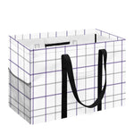 White Grey And Purple Tattersall Print Utility Tote Bag