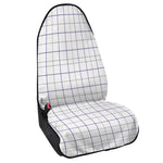 White Grey And Purple Tattersall Print Waterproof Car Seat Cover