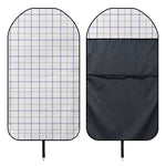 White Grey And Purple Tattersall Print Waterproof Car Seat Cover