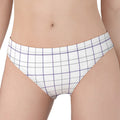 White Grey And Purple Tattersall Print Women's Panties