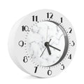 White Grey Smoke Marble Print Alarm Clock