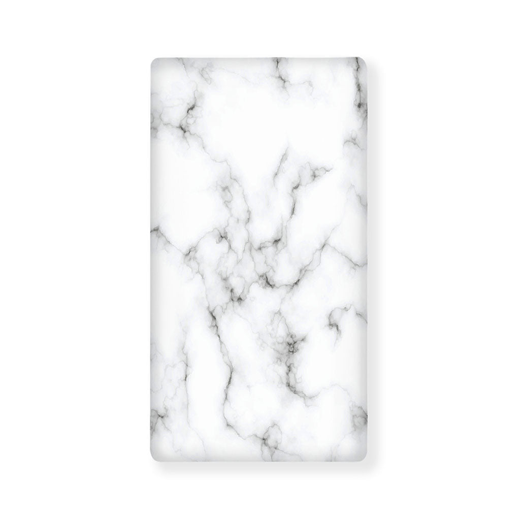 White Grey Smoke Marble Print Baby Crib Sheet