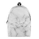 White Grey Smoke Marble Print Backpack