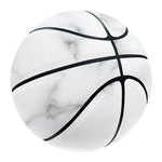 White Grey Smoke Marble Print Basketball