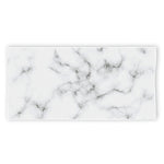 White Grey Smoke Marble Print Beach Towel
