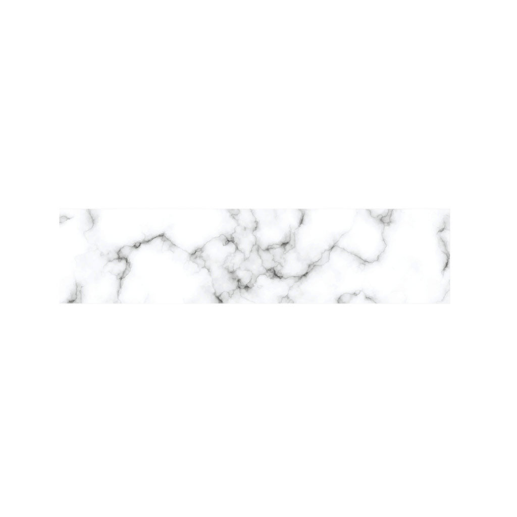 White Grey Smoke Marble Print Bed Runner