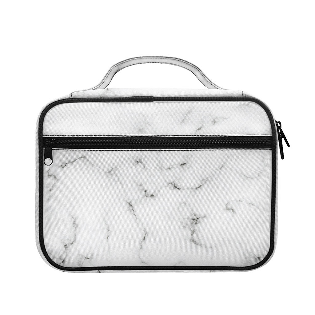 White Grey Smoke Marble Print Briefcase Bible Bag