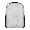 White Grey Smoke Marble Print Casual Backpack