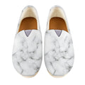 White Grey Smoke Marble Print Casual Shoes