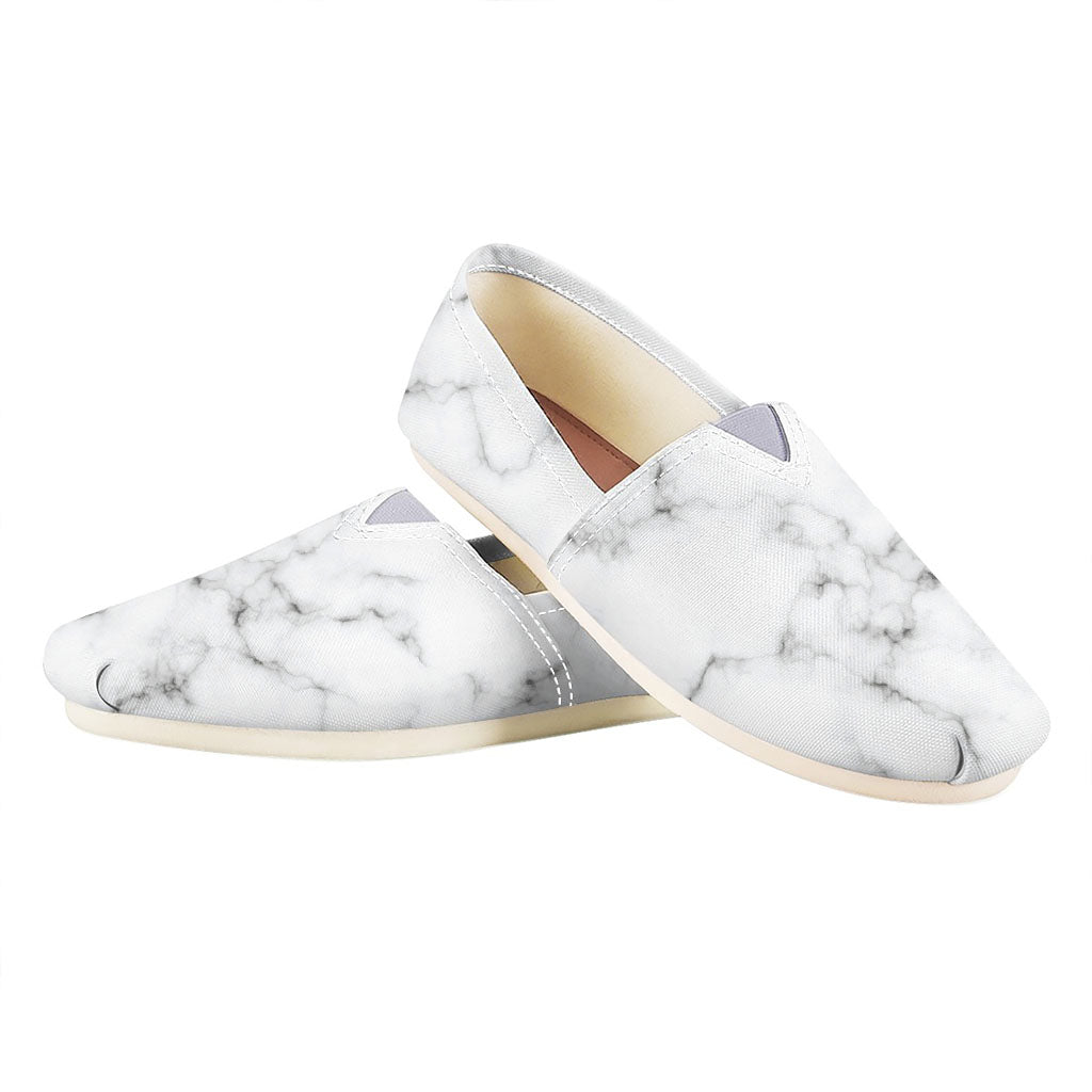 White Grey Smoke Marble Print Casual Shoes