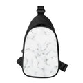 White Grey Smoke Marble Print Sling Bag