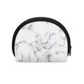 White Grey Smoke Marble Print Coin Purse