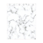 White Grey Smoke Marble Print Curtain