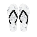 White Grey Smoke Marble Print Flip Flops