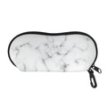 White Grey Smoke Marble Print Glasses Case