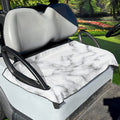 White Grey Smoke Marble Print Golf Cart Seat Cover