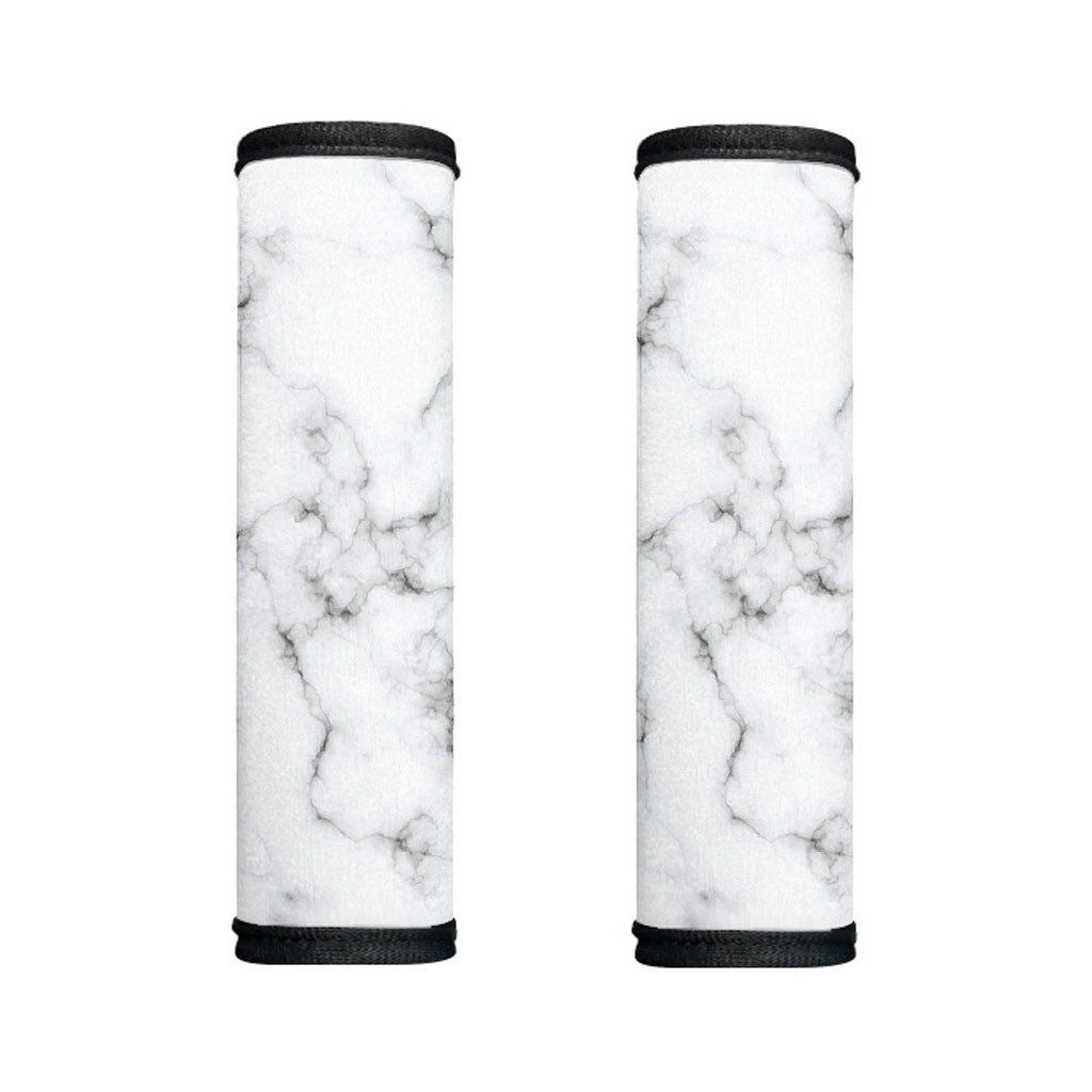 White Grey Smoke Marble Print Handle Covers