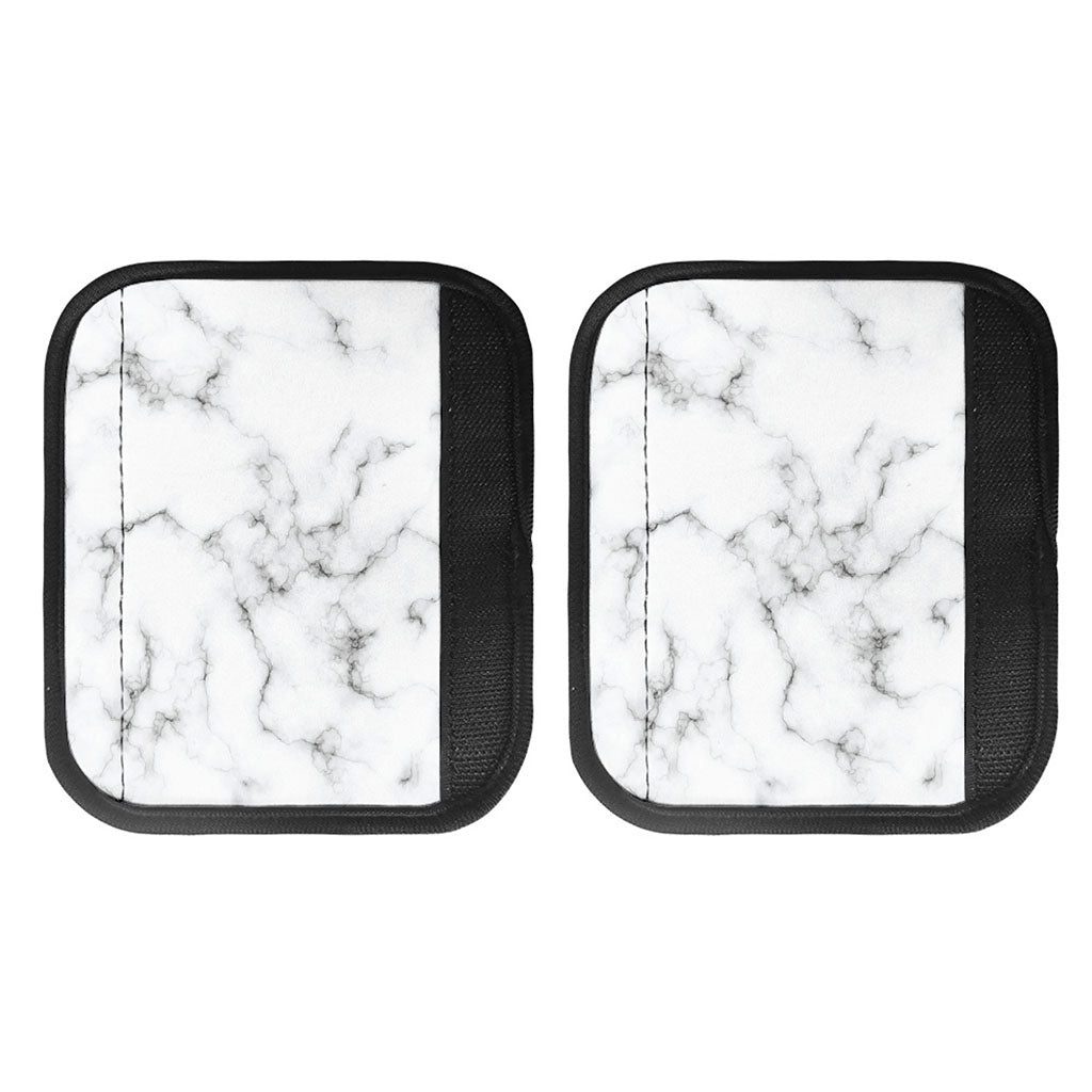 White Grey Smoke Marble Print Handle Covers