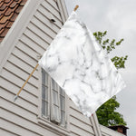 White Grey Smoke Marble Print House Flag
