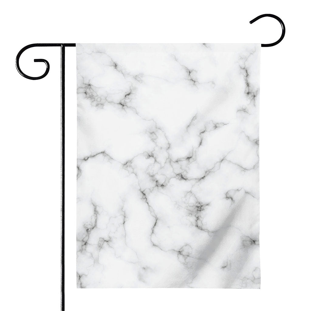 White Grey Smoke Marble Print House Flag