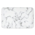 White Grey Smoke Marble Print Indoor Door Mat