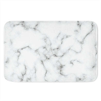 White Grey Smoke Marble Print Indoor Door Mat